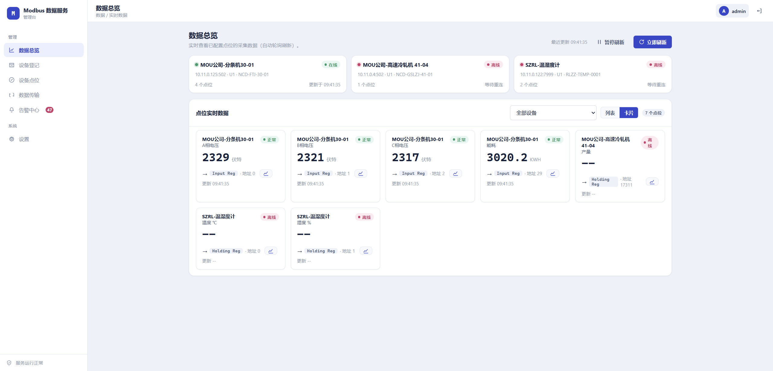 采集网关 · 数据总览
